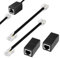 Watlikeup 2 PCS RJ45 to RJ11 Adapter Set - 0.15m Black RJ11 to RJ45 Cable,8P8C to 6P4C Converter,for ADSL Modem,Analog Phone,Fax Machine,Ethernet Patch Network