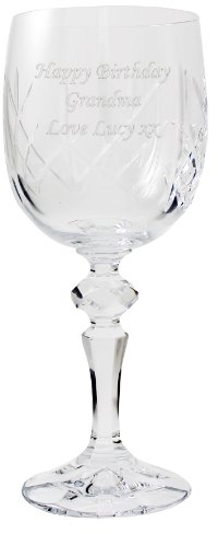 Personalised Engraved Crystal Glass Wine Goblet