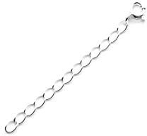 Solid 925 Sterling Silver Chain Extender For Necklace/Bracelet Extension (2 Inches)