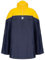 HOCK Fahrrad Regenponcho mit praktischer Rucksackfalte – Fahrradponcho 100% wasserdicht mit Reflektor – Herren Damen Regencape – Hochwertige Regenbekleidung Regenschutz (marine/gelb, XXL)