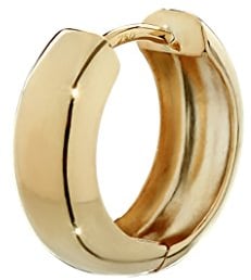 NKlaus Einzel 750 Gold gelbgold Klappcreole Ohrring 12,2 x 3,2mm Hochglanzpoliert Rund 4738