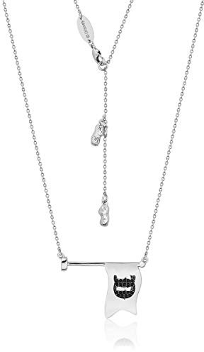Disney Couture Kingdom White Gold-Plated D for Dumbo Flag Pole Necklace