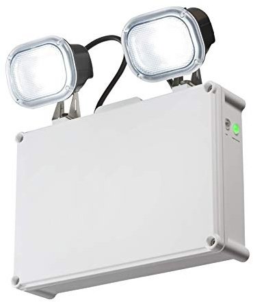 Knightsbridge Emergency Twin Daylight LED Spotlight White emtwinip EMTWINIP