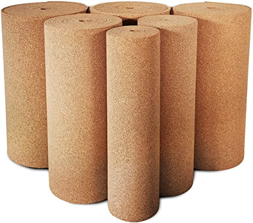 Floordirekt Rollenkork 100 x 1000 cm, 5 mm - Natürliche Dämmunterlage - Vielseitig einsetzbar - Schall- und wärmeisolierend