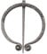 Broche vintage viking pour femme et homme - Pour cape, écharpe, châle - Fermoir à boucle - Broche penannulaire, Métal, Pierre précieuse,