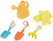 Rekord Kinder-Gartenset 6-TLG Blau (Tasche, Gießkanne, Harke, Schaufel, Spaten, Handschuhe), Kindergartengeräte, Sand-Spielzeug, Gartenspielzeug, Strandspielzeug