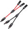 Coomoors 4 mm² Solarkabel Y-Verteiler,1 Paar Solarpanel Y Stecker, Solarpanel Stecker Solaranschluss Y-Zweig Paralleladapter, für Solaranlage Steckerfertig(Rot +Schwarz)