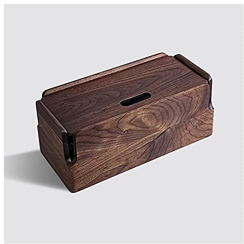 Kabelmanagement-Box Steckdosenleisten-Aufbewahrungsbox Kabelaufbewahrungsbox im Holzstil Kabel-Organizer-Box zum Verstecken von Kabeln und Steckdosenleisten