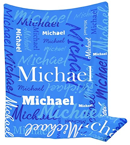 Mraxovid Personalisierte Decke mit Namen für Baby Erwachsene Personalisierte Namen Überwurf Decke Personalisierte Geschenke Namensdecke für Weihnachten Geburtstag Valentinstag