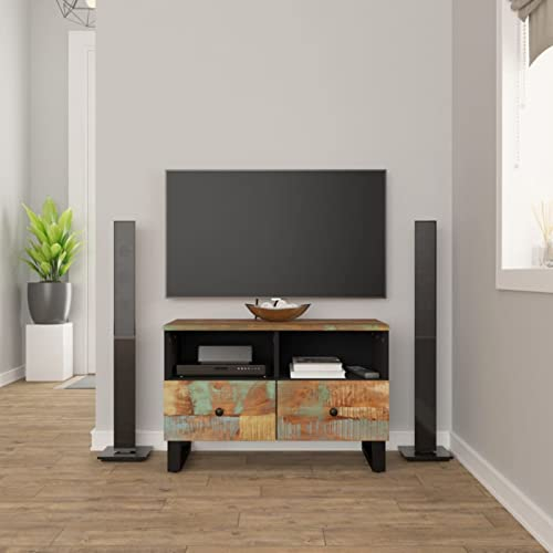 LAPOOH TV-Schrank 70x33x46 cm Altholz Massiv, TV Lowboard, Fernsehschrank, Fernsehtisch, Fernseher Schrank, TV Sideboard, TV Board, TV Cabinet, TV Bank, TV Kommode