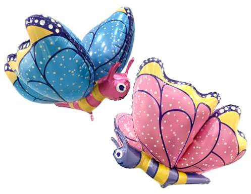 Schmetterling Luftballon XXL 4D Ballon Malerikeshpropfung Zustand Deko Set mit 2 Stck Ballons f queen Honzen und Gebrduges Feiren geeignet