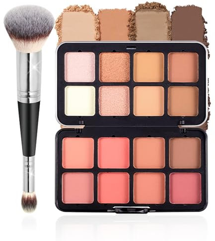 Carla Secret Palette, Palettes Make up Forever, Blushs Contorni a 16 Colori, Blush e Correttori, per Trucco a Coprenza Totale, Palette Fard Correttore A Lunga Durata, Cream Blush Palette for All Skin