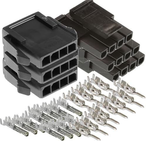 Système d'interconnexion à une rangée 4 broches 10,5 A avec prise mâle et femelle à pas de 3,00 mm, avec terminal (20-24 AWG) compatible avec Molex Micro-Fit 3.0