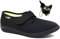Gaviga - Zapatillas ligeras elásticas para mujer, ajustables, desgarro para juanetes, rehabilitación, primavera y verano, fabricadas en Italia, Negro Y Gadgets, 37 EU
