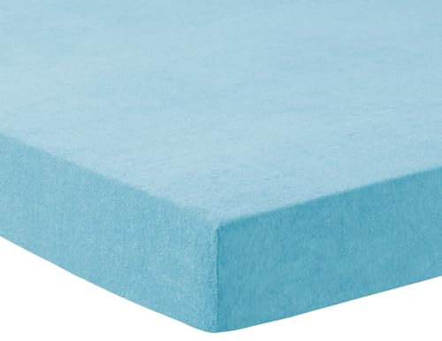 TRAUMSCHLAF Frottee Massageliegenbezug Therapieliegenbezug hellblau, 80x190x10 cm