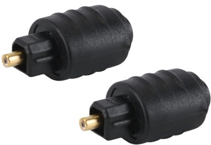 WANGCL 2 Stücke Schwarz Mini Toslink Optische 3,5mm Buchse auf Toslink Optischer Audio Adapter