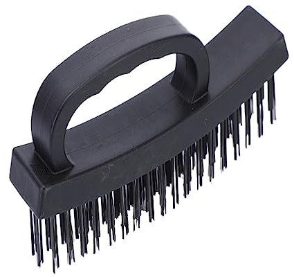Electric Cleaning Brush Scrubber 6 Inch Heavy Duty Steel Wire Brush Metal Hand Tool Paint Remover Cleaner Scrubber Rechargeable Scrubbing (Black, One Size)