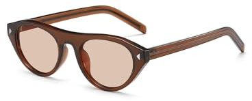 kimorn Retro Katzenaugen Sonnenbrille für Frauen Kleines Gesicht Ovale Sonnenbrille Vintage 90er Jahre Schmalrahmenbrille mit UV400 Schutz