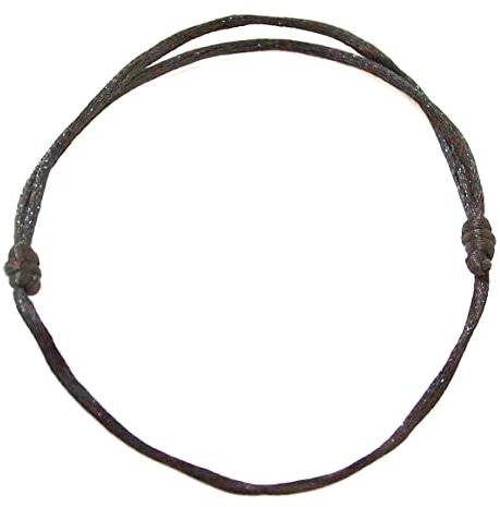 Adjustable Cord Kabbalah Bracelet, Evil Eye/Hand - Black