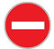 Panneau Sens interdit - Rigide Ø180mm - 4040141
