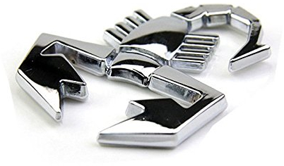 SKS Distribution® Silber Chrom 3D Scorpion Auto Aufkleber Abzeichen Emblem Aufkleber
