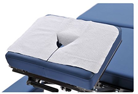 Nasenschlitztücher 40x30cm, 100 Stück - Gesichtsauflagen für Massageliege I Einweg Auflage aus Airlaid Papier als Unterlage zum Schutz der Kopfstütze