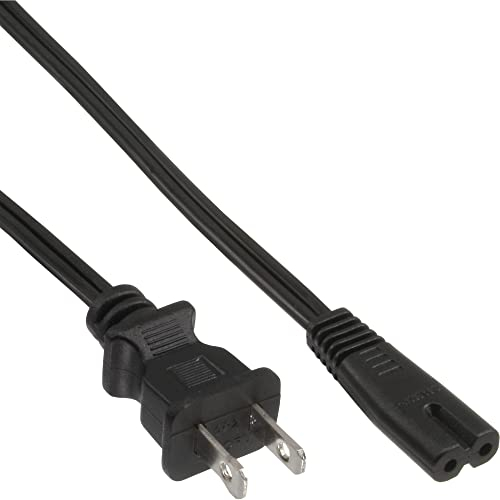 InLine 16650Y - Cable de alimentación (enchufe estadounidense a enchufe europeo C7, 0,5 m)