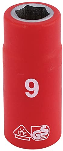 Draper 31469 1/4-Inch Square Drive Metric VDE Socket, 9 mm