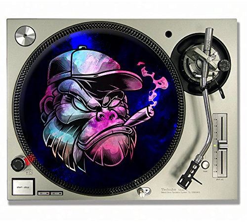 Gorilla Smoking DJ SLIPMATS/Turntable SLIP MATS Vinyl (single) (12inch)