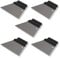DEWEPRO® Set di 5 spatole per colla – Spatola trapezoidale – Spatola dentata da 3 mm e manico in plastica – Larghezza: 180 mm