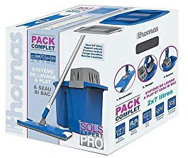 BROSSERIE THOMAS Set KIT Lavage Pro Double Seau ESSOREUR Vertical Lave A Plat