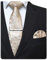 JEMYGINS Gold krawatte Paisley Seide Herren Krawatten und Einstecktuch mit krawattenklammer Sets (4)