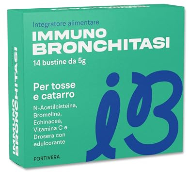 IMMUNO BRONCHITASI Acetilcisteina 600mg 14 Bustine Tosse Catarro Bromelina
