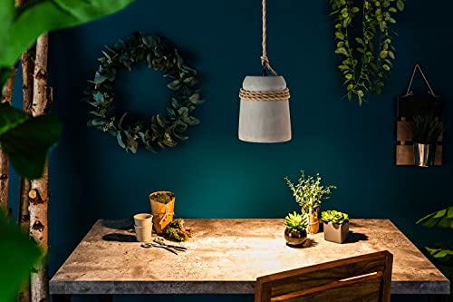 Licht-Erlebnisse Pendelleuchte Beton Lampenschirm Modern Design Ø18cm vielseitig CEMENT Betonlampe Esszimmer Wohnzimmer
