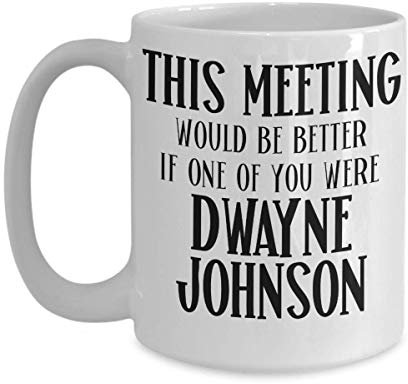 Dwayne Johnson Tasse The Rock Fan Artikel für Kollegen Lustig 11 oder 16 oz Weiß Keramik Kaffeetasse für Arbeit Weihnachten Geburtstag für Männer und Frauen Büro Meeting Gag