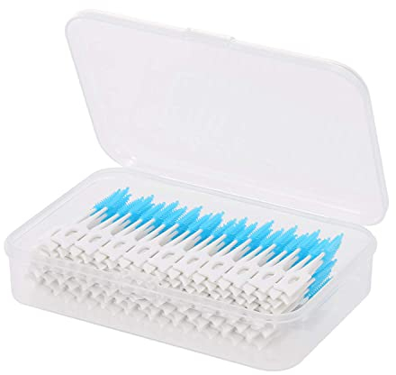 Anself 160 Stück Silikon Doppelseitige Interdentalbürsten Zahnbürste Interdentalbürsten zur Reinigung schmaler Interdentalzähne