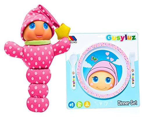 M MOLTO Gusy Luz® Rosa + Vajilla Infantil Ed. Rosa