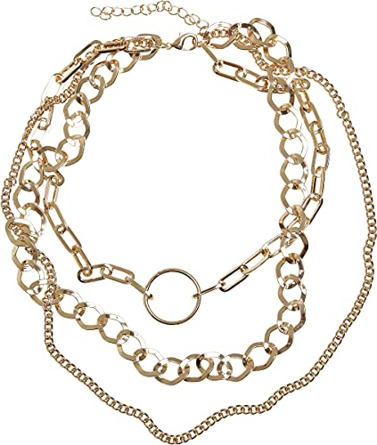 Urban Classics Unisex Ring Layering Necklace one Size Gold