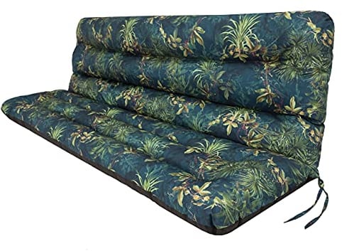 PillowPrim Kissen für Hollywoodschaukel • Gartenbankauflage • Bankauflage • Bankkissen • Sitzkissen und Rückenkissen • Polster • sitzbreite 150 cm • Grüne Wiese