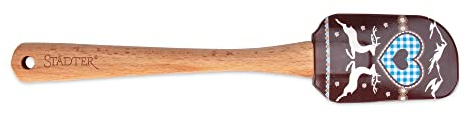 Städter 504240 Hirsch Teigschaber, Holz/Silikon, 25cm