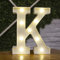BESCH Letra Luminosas mayúscula Decorativas de Plástico 22cm (K) para decoración del hogar con Luces LED de color Blanco