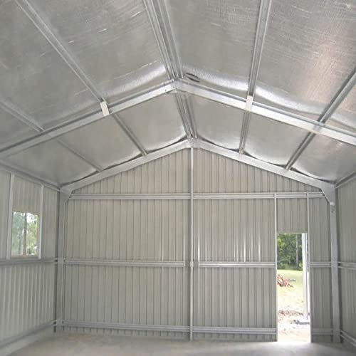 Yimihua Self-Adhesive Foil Insulation, 1.656m x 20m, Aluminium, Ideal for Attics, Lofts, Floors, Sheds, Caravans, Boats, Greenhouses, Pet Homes, Garages, Roofs, Walls