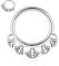 AROWRO Nase Septum Ringe Daith Ohrringe Helix Tragus Rook Septum Nase Daith Piercing Schmuck Septum Schmuck Septum Clicker Knorpel Helix Tragus Lobe Ohrringe Silber Chirurgenstahl 16G 10mm
