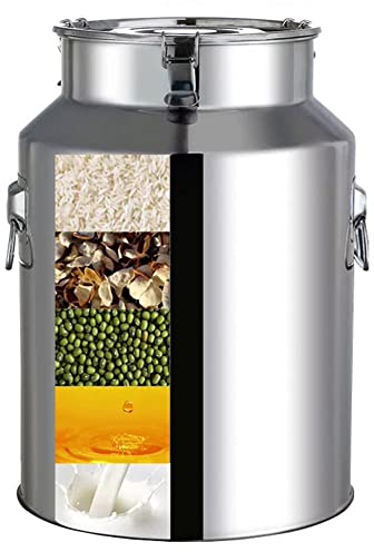 WSAH Seau de Transport de Lait en Acier Inoxydable 304/baril de Stockage d'huile/boîte de Stockage d'huile/fermenteur de bidon de thé avec Couvercle scellé Heavy Dut / 20L