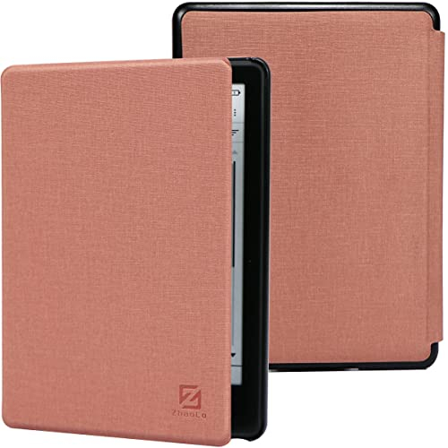 ZhaoCo Étui pour Kindle Paperwhite 6,8 Pouces 11eme génération 2021 et Kindle Paperwhite Signature Edition E-Reader, Coque de Protection Mince et Léger Housse en Cuir PU - Rose