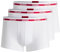 HUGO Herren Trunk Triplet Planet Dreier-Pack eng anliegende Boxershorts aus Stretch-Baumwolle mit Logo am Bund Weiß L