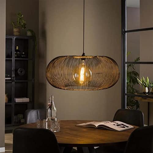 famlights in Schwarz-matt industrielle Dekorativ LOLA E27 Metall Wohnzimmer Esszimmer | 1-flammig