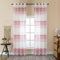 GIRASOLE HOME® Coppia Tende Filtranti Semi Trasparenti Effetto Lino Tenda a Righe Orizzontali per Interni con Occhielli 2 Pannelli (Rosa, 140x285cm)