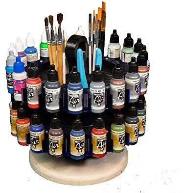 Soporte giratorio compatible con los colores para modelismo Vallejo 17 ml (2 pisos)