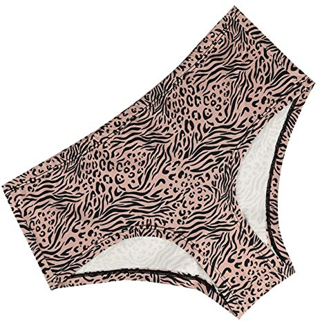 QWUVEDS Damen-Leoparden-Print mit hoher Taille, Enger Slip, sexy Boxer-Unterwäsche, Nahtlose, atmungsaktive Unterwäsche Transparente Herren Unterwäsche Slip Damen Nahtlos Hohe Taille